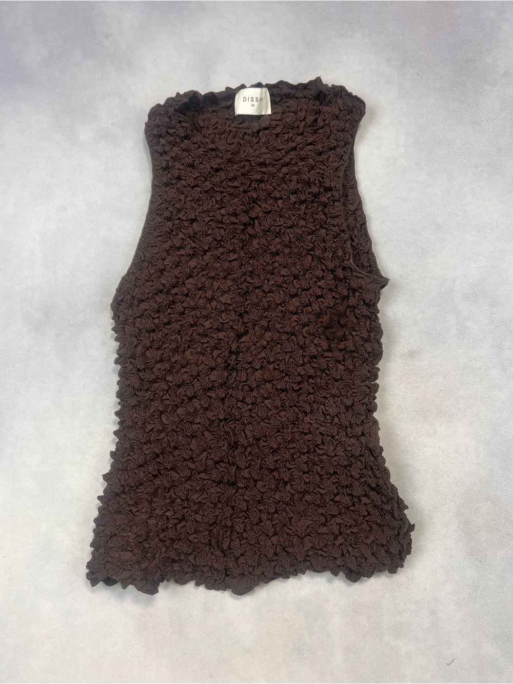 DISSH Chocolate Brown Smocked Tank